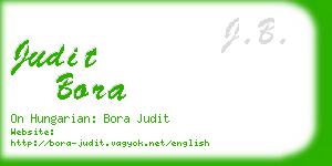 judit bora business card